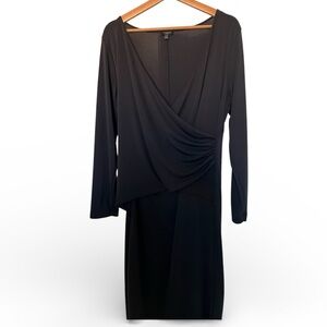 Talbots  | Black Long Sleeve wrap Dress